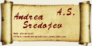 Andrea Sredojev vizit kartica